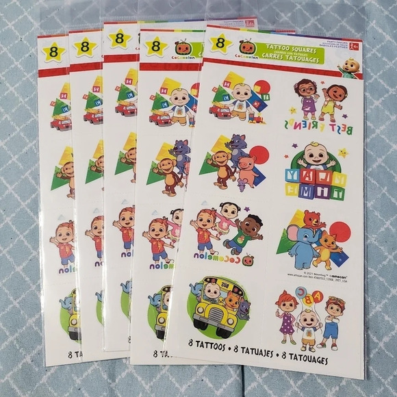 CoComelon Temporary Tattoos, 8ct Party Favors - Picture 1 of 4